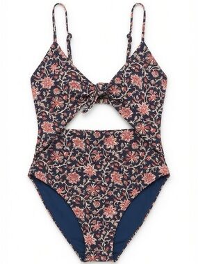 Veronica Beard Aniston Floral Cut-Out One-Piece Swimsuit XS